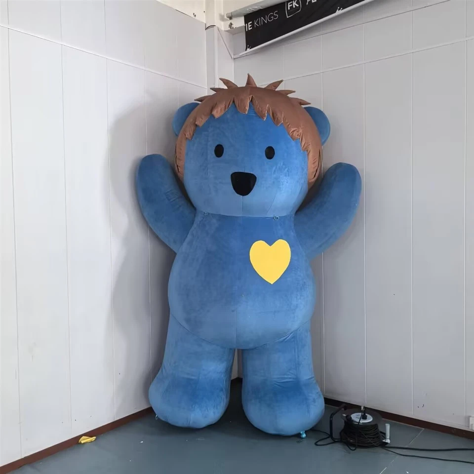 Inflatable Plush Blue Bear With Yellow Heart best Inflatable Plush Blue Bear With Yellow Heart best