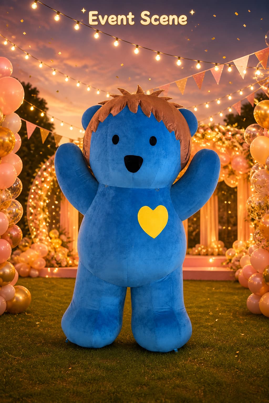 faux plush inflatable bear faux plush inflatable bear